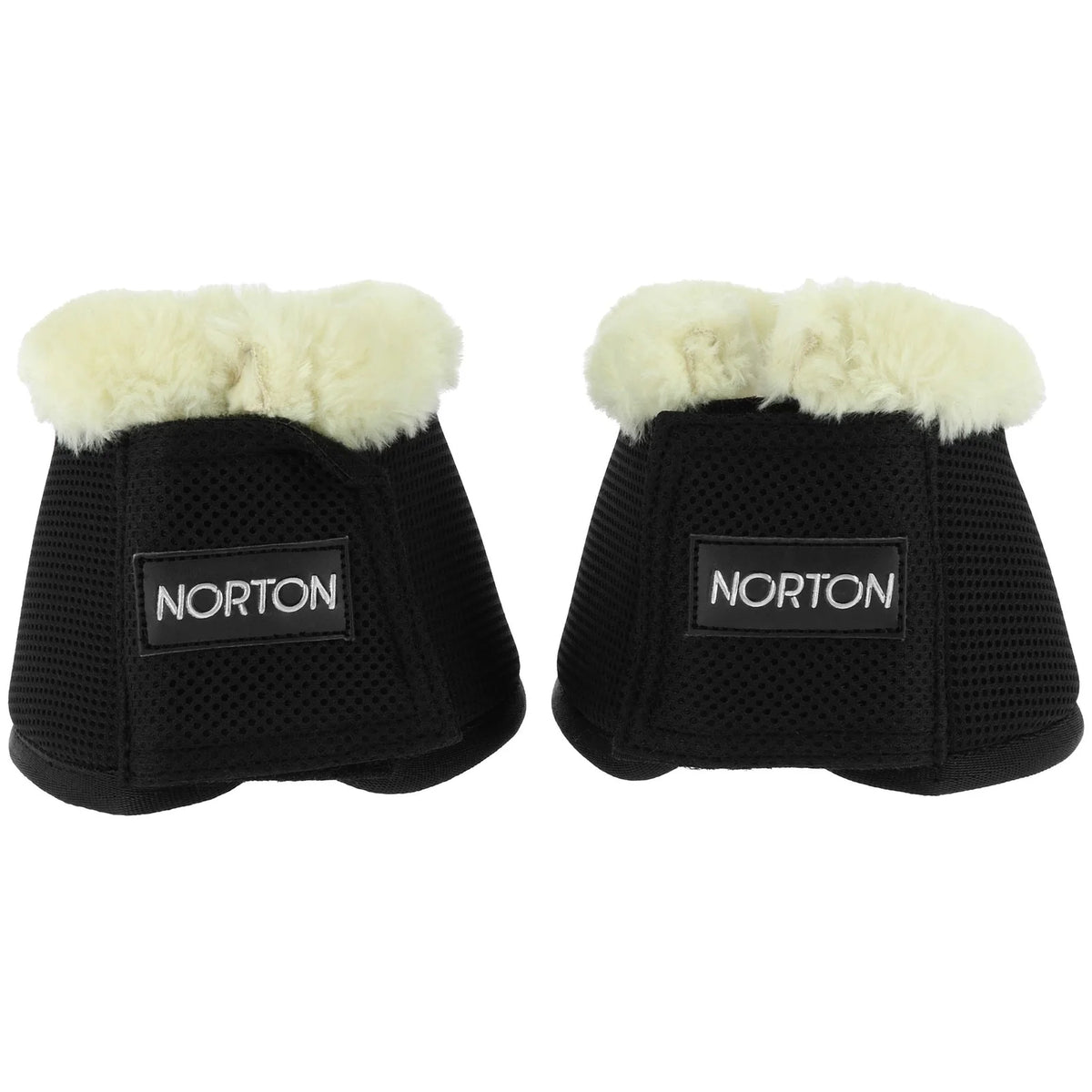 th synthetic sheepskin trim and Norton logo patch – horse hoof protection sold in pairs at Ekkivibes