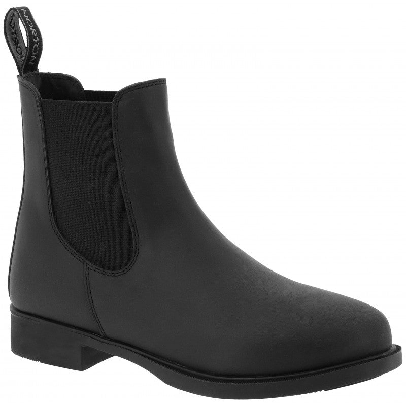 Breathable oiled leather riding boots Nimes black full view – Norton | Ekkivibes