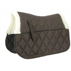 Breathable 3D Mesh Saddle Pad with Sheepskin Lining