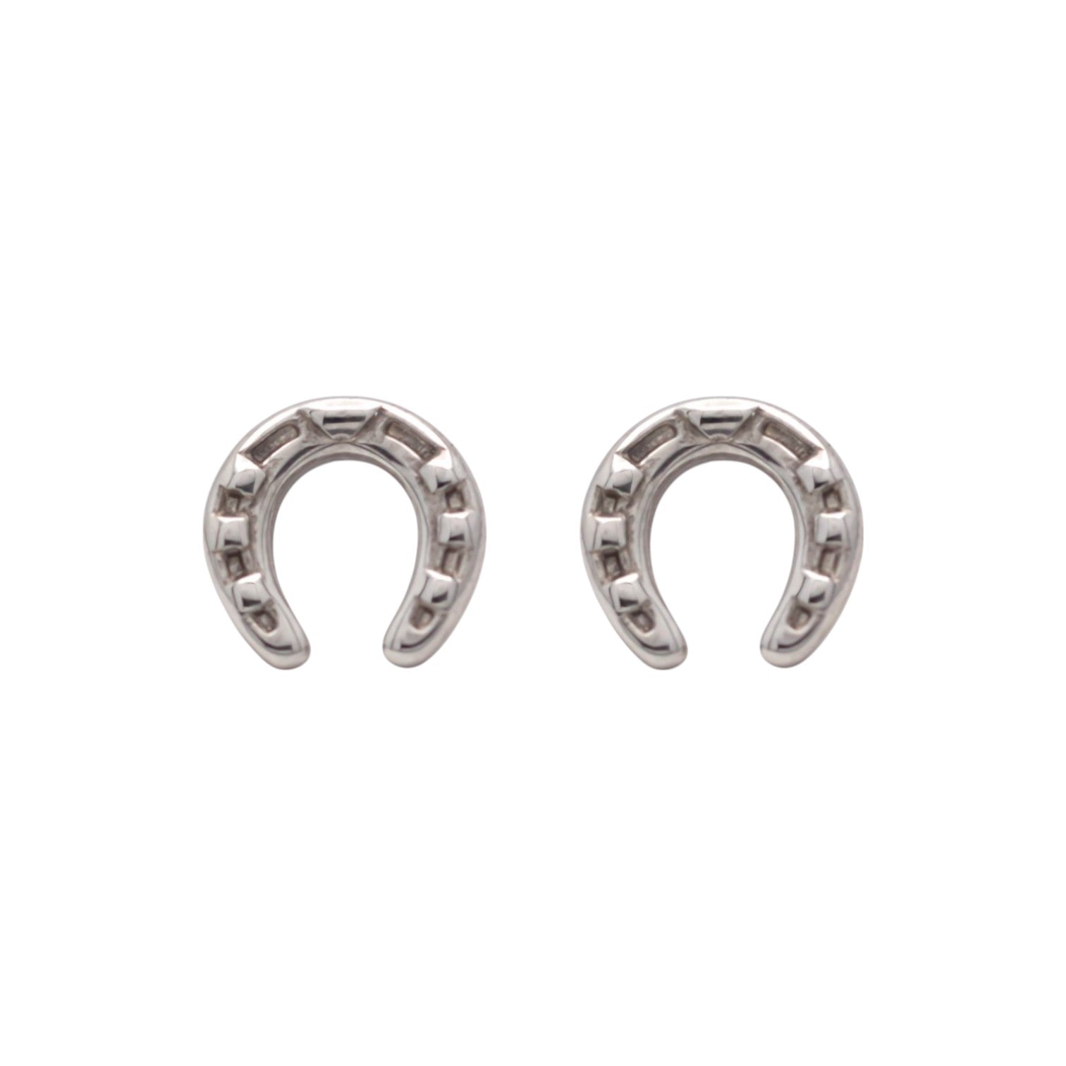 ANDY horseshoe earrings in silver stainless steel on white background – Ekkivibes
