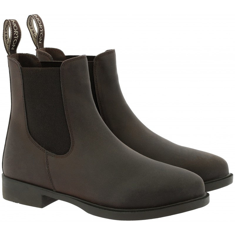 Breathable oiled leather riding boots Nimes brown full view – Norton | Ekkivibes