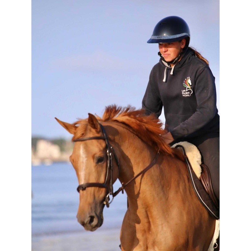 Rider on Horseback Wearing NACA Comète XP Glow Helmet – CE & ASTM Certified – Ekkivibes UAE