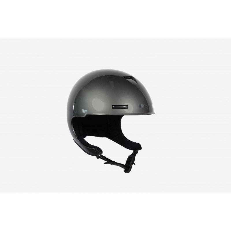 NACA Comète XP Glow Helmet – Glossy Gray – Side View – CE Certified Riding Helmet